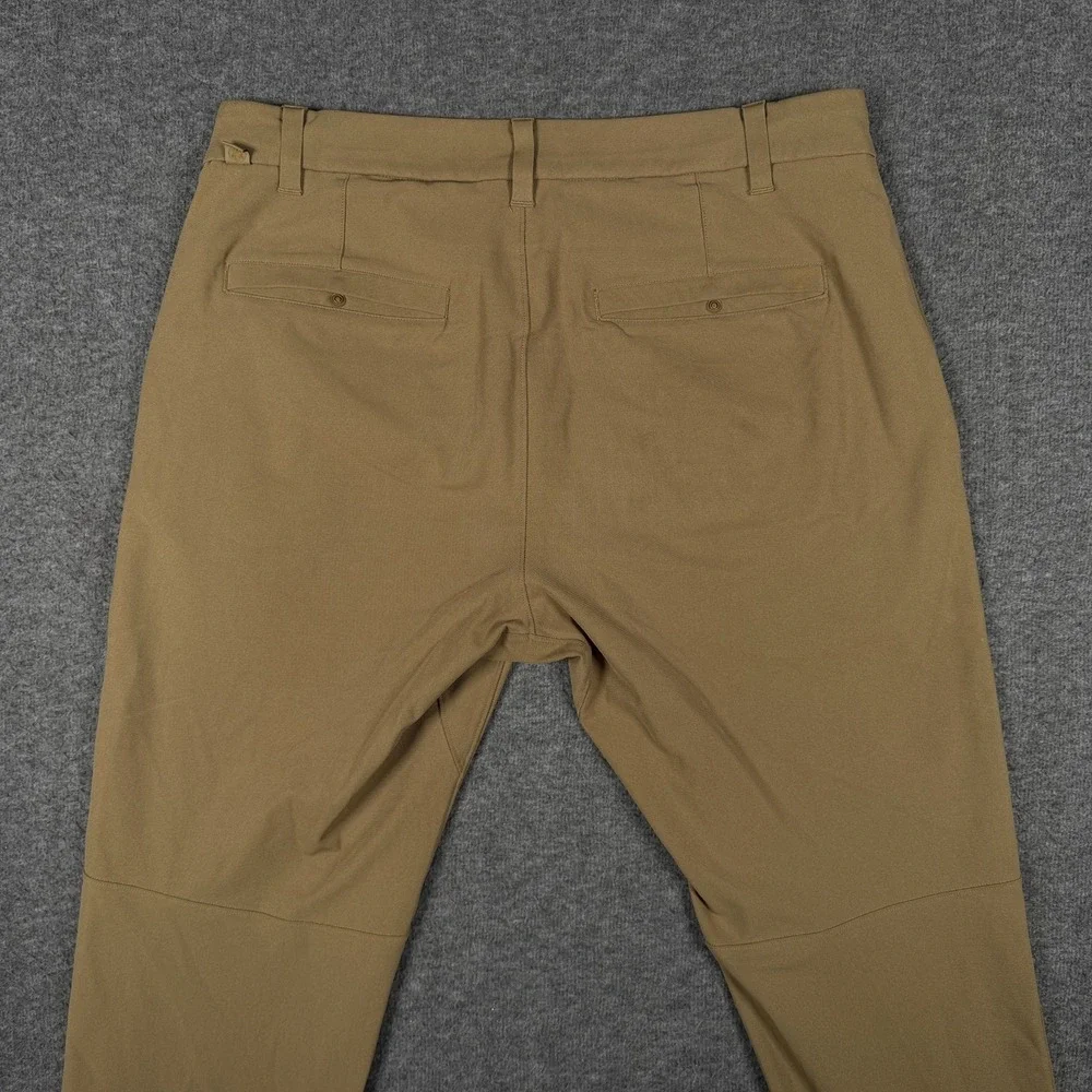 Lululemon Pants Men 32x30 Khaki Commission Classic 5 Pocket Trouser Warpstreme * - Picture 4 of 12